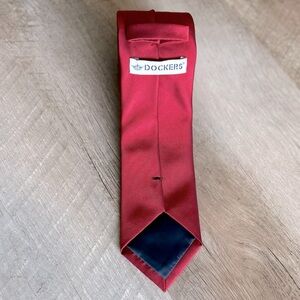 Dockers Mens Tie Red 100% Polyester